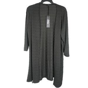 Women's Black Open Cardigan XL